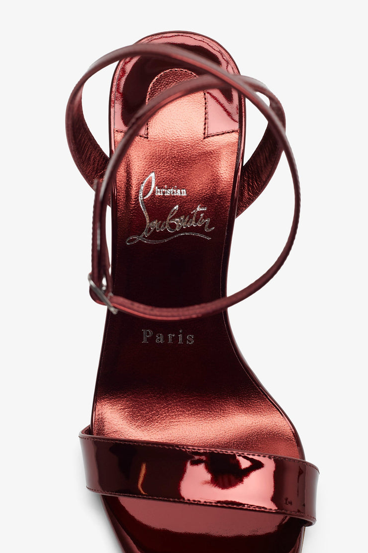 Miss Z 100 red metallic sandals