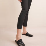 Bedford 4G black flat mules