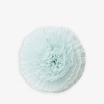 Light blue decorative item on a white background