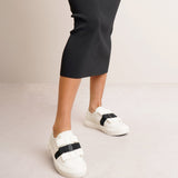 Nataly white bow sneakers