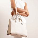 Gancio tote bone leather bag