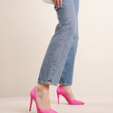 Hot pink 105 suede pumps