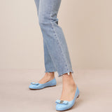 Varina 22 blue leather ballerinas
