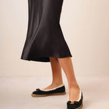 Varina winter black ballet flats