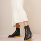 Boris black leather boots