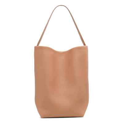 Large N/S brown leather tote bag