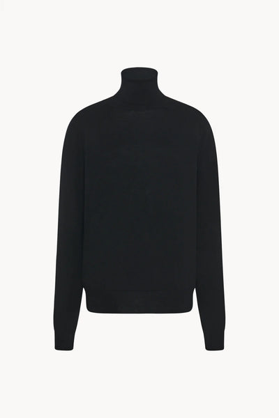 Heva black wool turtleneck sweater