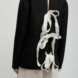 Guri ribbon back cashmere top