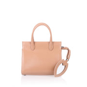 Dark nude leather mini tote