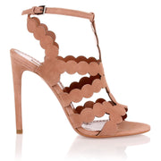 Tan suede circle sandal