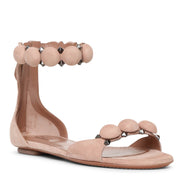 Bombe beige suede flat sandals