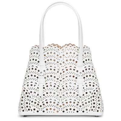 Mina Small optic white tote bag