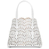 Mina Small optic white tote bag