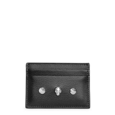 Black skull and stud card holder