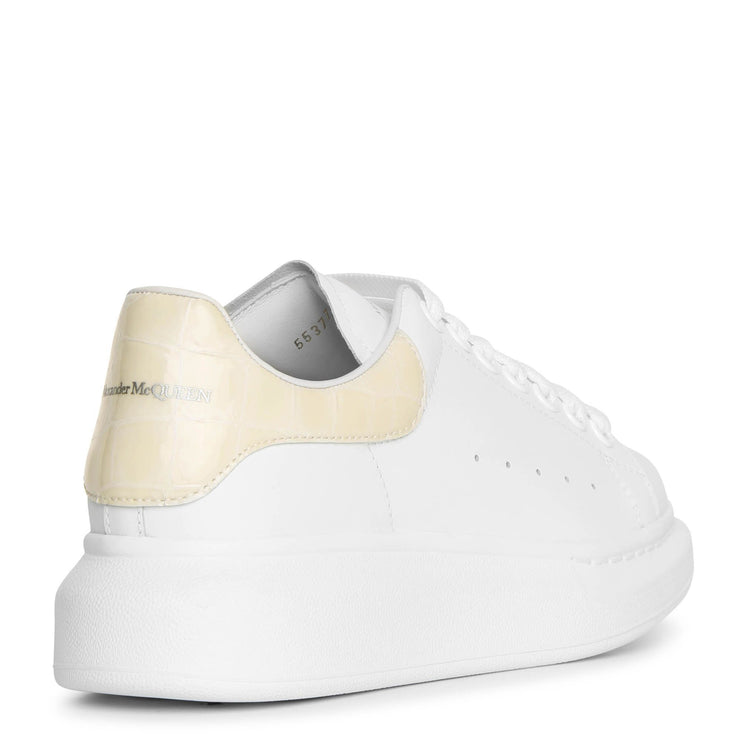 Classic croco print cream sneakers