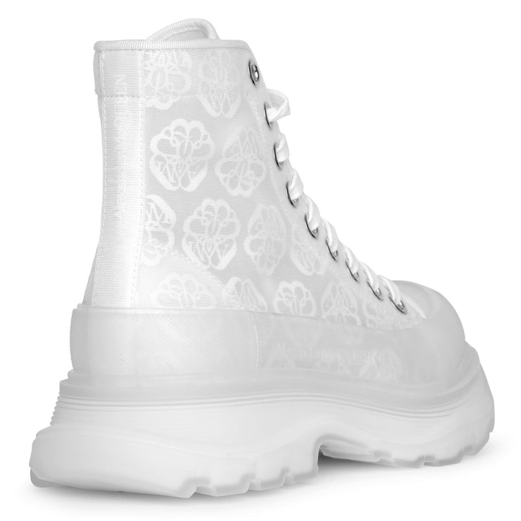 Tread slick transparent lace-up boots