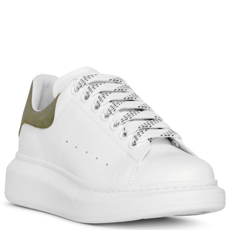 White and khaki classic sneakers