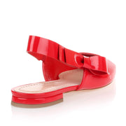 Red patent leather ballerina