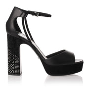 Stellar black 120 leather sandal