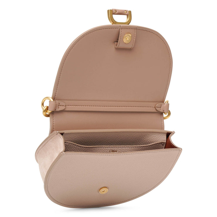 Marcie blush leather crossbody bag