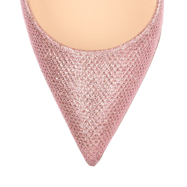 Pigalle Follies 100 powder pink glitter pump