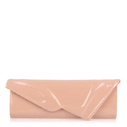 So Kate Baguette patent beige clutch