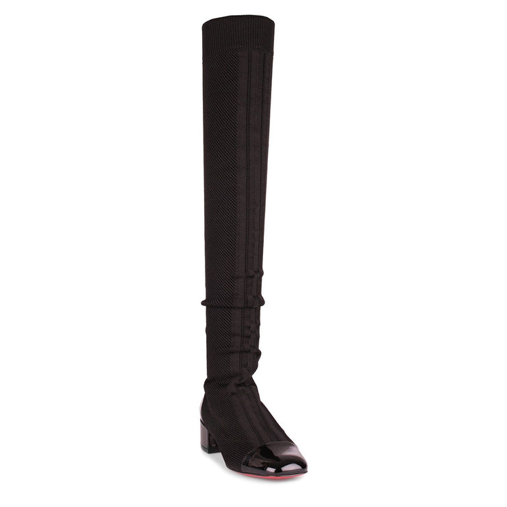 Trebiba black stretch knee boot