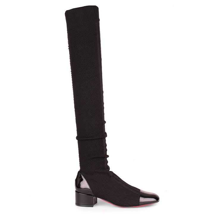 Trebiba black stretch knee boot