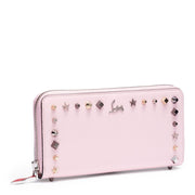 Panettone pink leather spike wallet