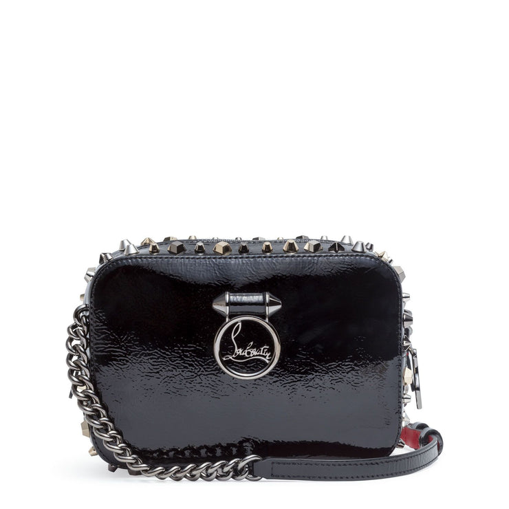 Rubylou mini vintage black patent shoulder bag