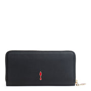 Panettone black leather wallet