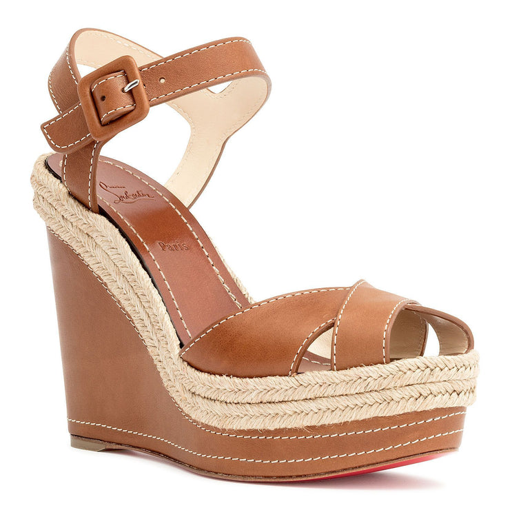 Almeria 120 tan leather espadrilles