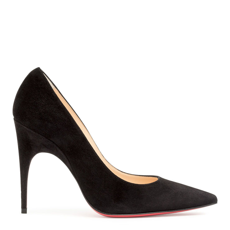 Alminette 100 black suede pumps