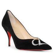 CL Pump Strass 80 black suede pumps