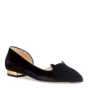 Black 10 velvet flats