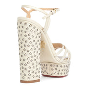 Rising Star white leather sandals