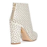 Alba Star white leather boots