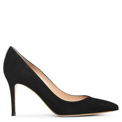 Gianvito 85 black suede pump