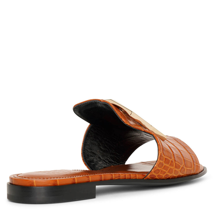 4G embossed leather sandals