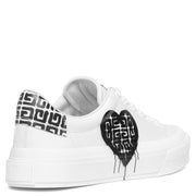 City court printed leather sneakers