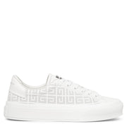 City sport white leather sneakers
