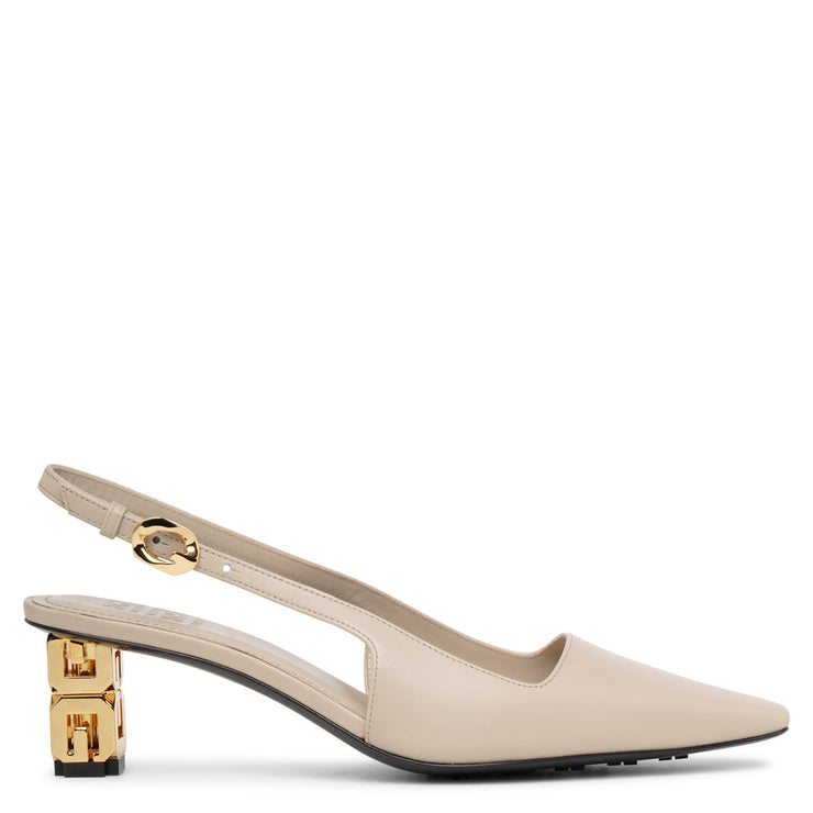 G Cube 50 beige slingback pumps