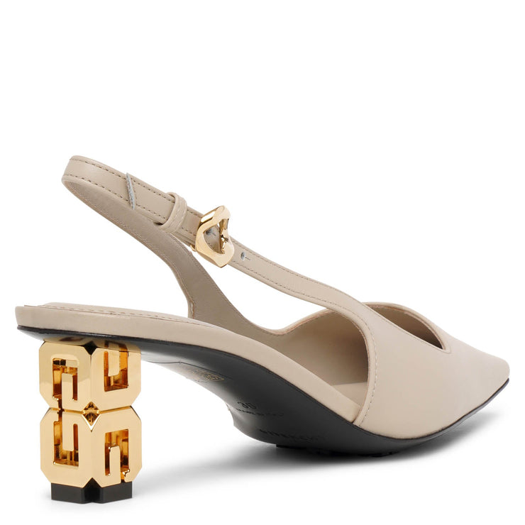 G Cube 50 beige slingback pumps