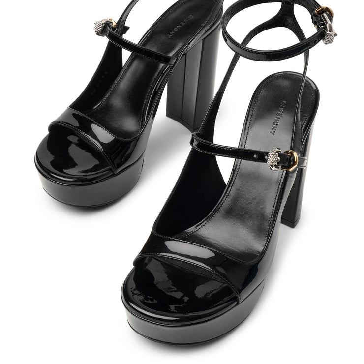 Voyou black patent sandals