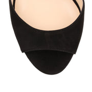 Carrie 100 black suede sandal