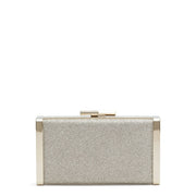 J Box Platinum Glitter Clutch