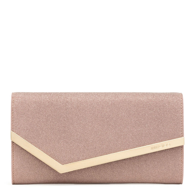 Emmie pink glitter clutch