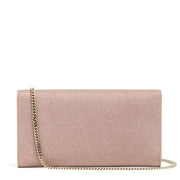 Emmie pink glitter clutch