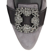 Marria grey suede embellished slipper