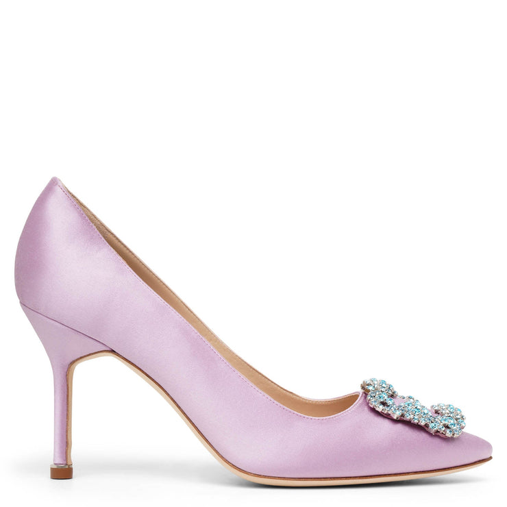 Hangisi 90 light purple satin pumps